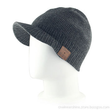Bluetooth beanie hat with winter knit headphone beanie hands free